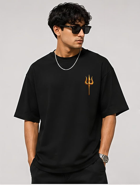Har Har Mahadev Oversized Graphic T-Shirt – Black | KAROLIX